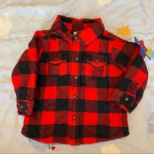 Carter’s Buffalo check fleece shirt